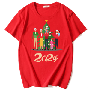 Family Christmas Shirts | Red T-shirt Personalised Images
